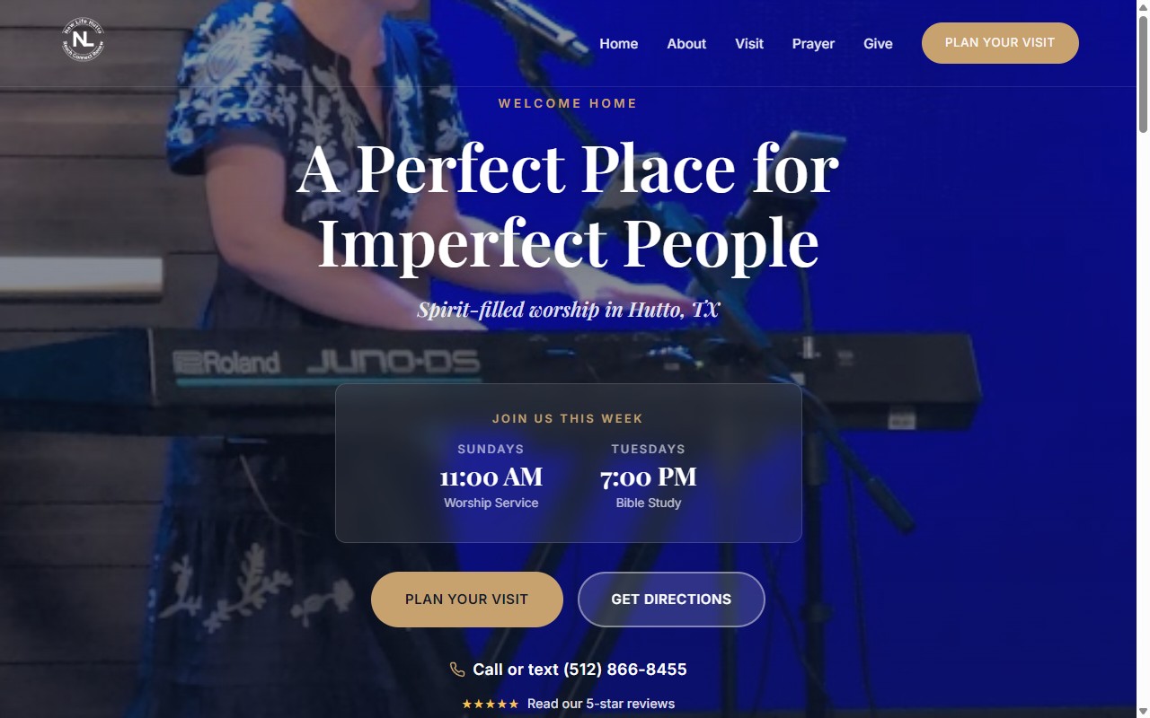 New Life Hutto website